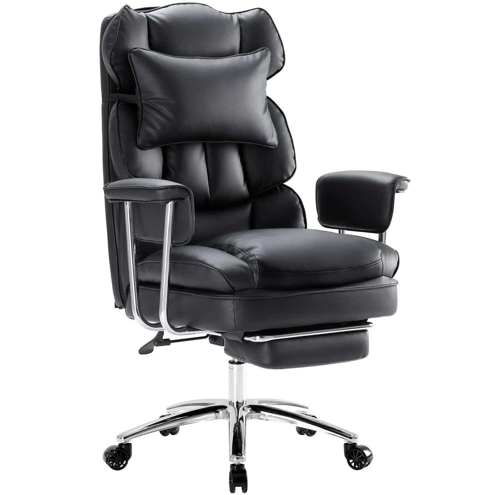 Ergonomic Office Chair with Footrest, Lumbar Support & Recline-Brown / United States