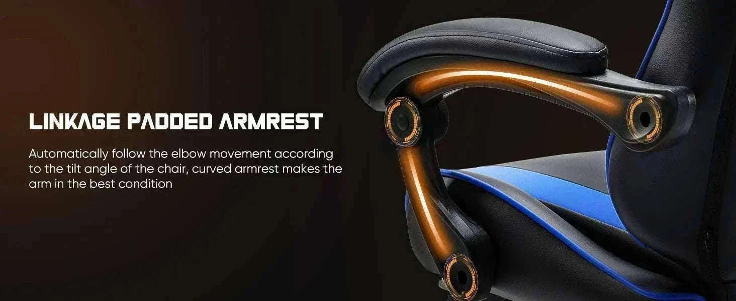 Ergonomic Racing Gaming Chair with Lumbar Support and Flip-Up Arms-Red / United States