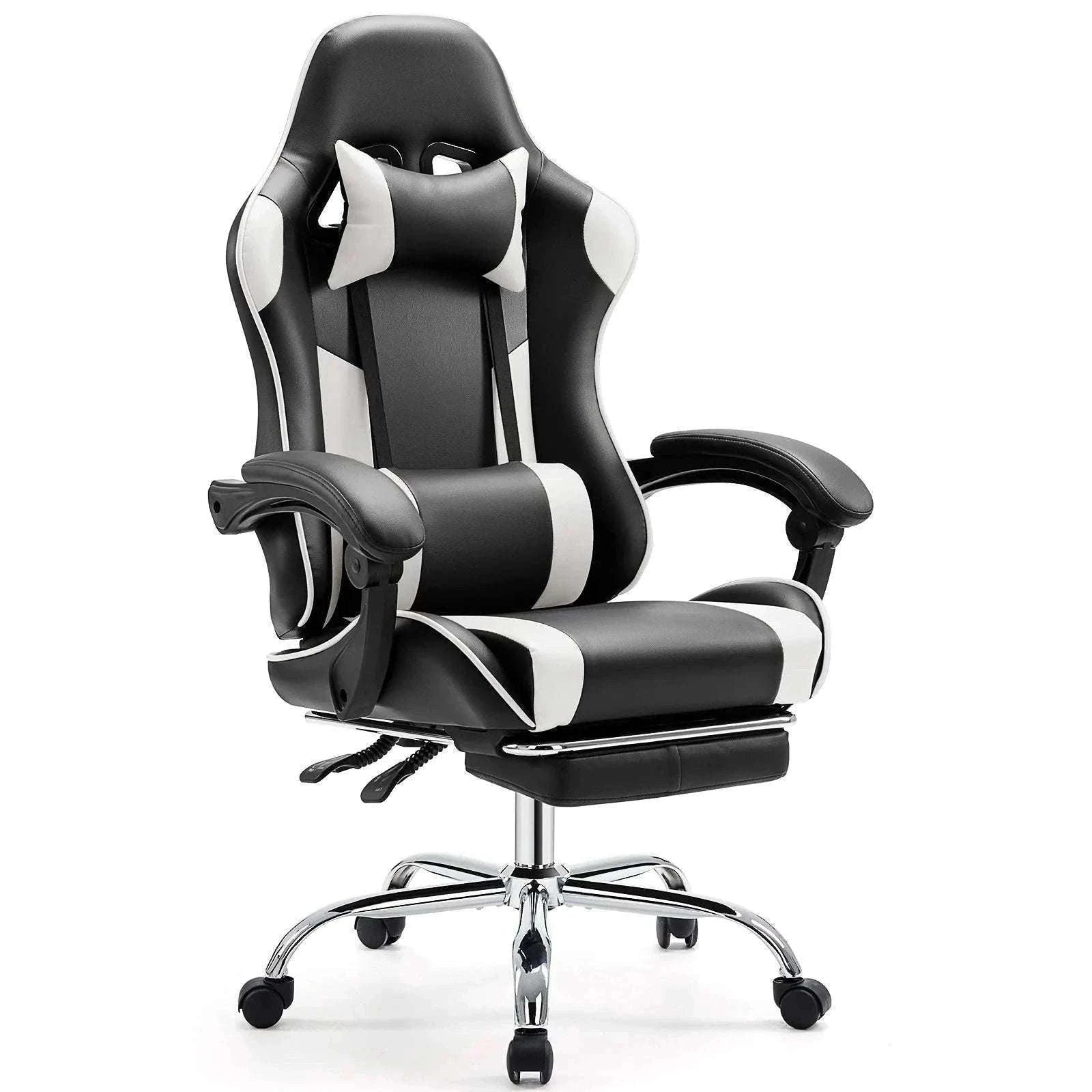 Ergonomic Racing Gaming Chair with Lumbar Support and Flip-Up Arms-Red / United States