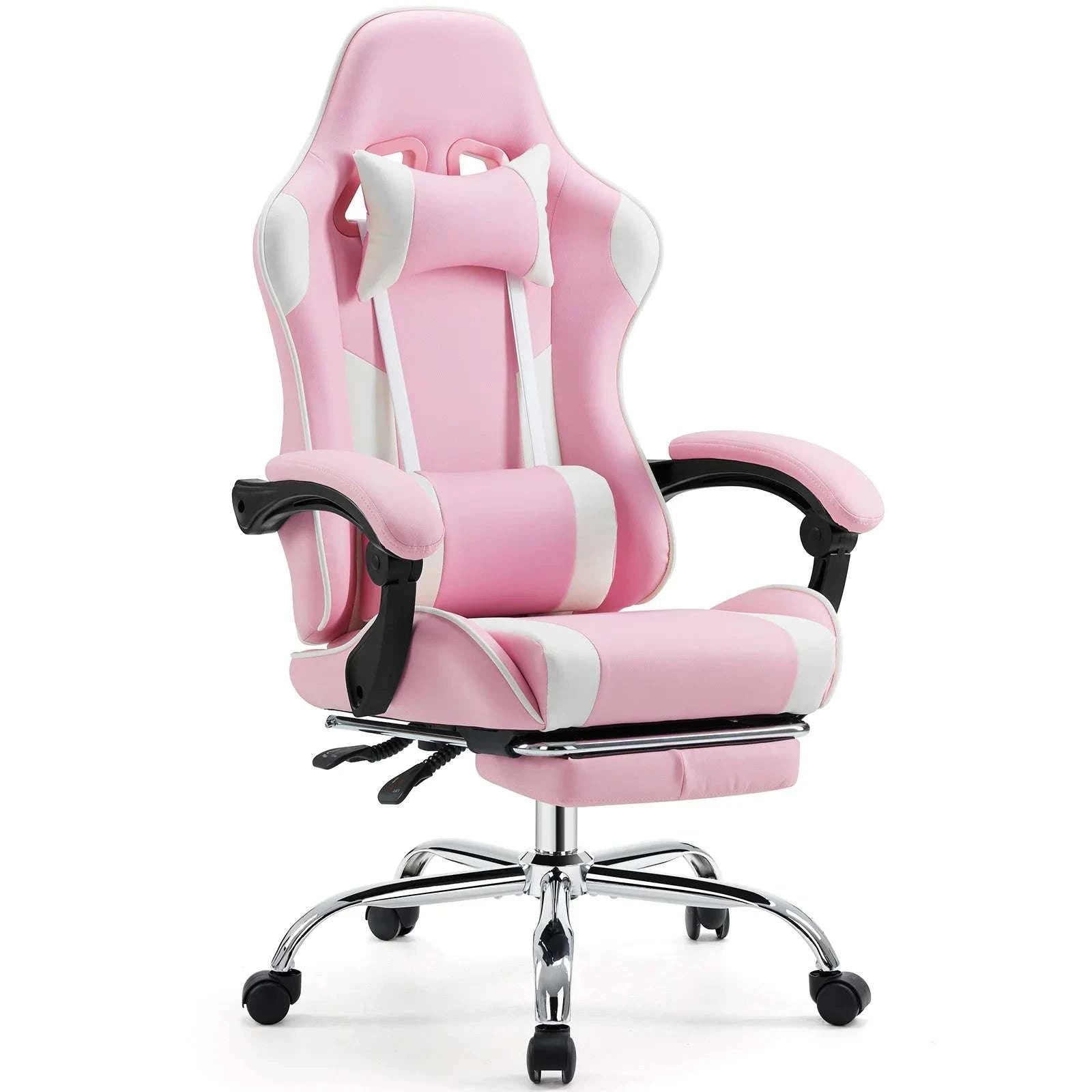 Ergonomic Racing Gaming Chair with Lumbar Support and Flip-Up Arms-Red / United States