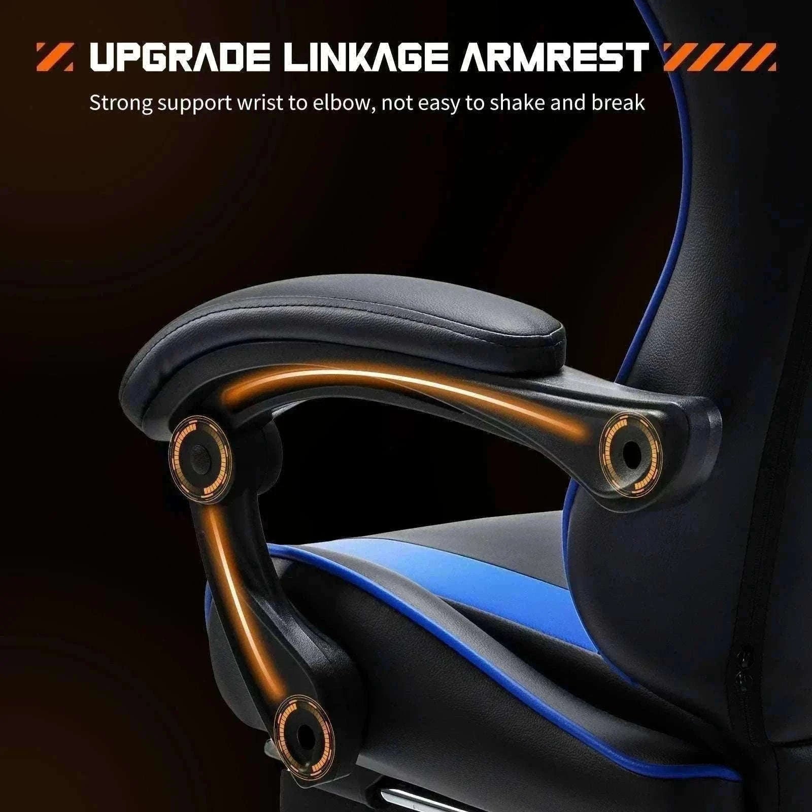 Ergonomic Racing Gaming Chair with Lumbar Support and Flip-Up Arms-Red / United States