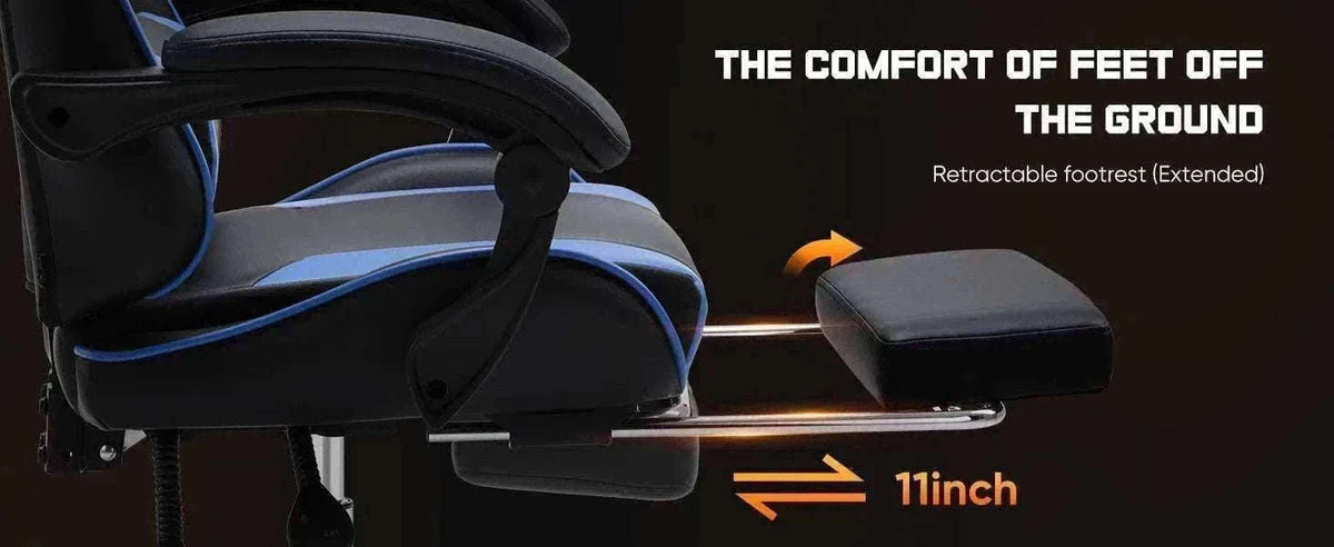 Ergonomic Racing Gaming Chair with Lumbar Support and Flip-Up Arms-Red / United States
