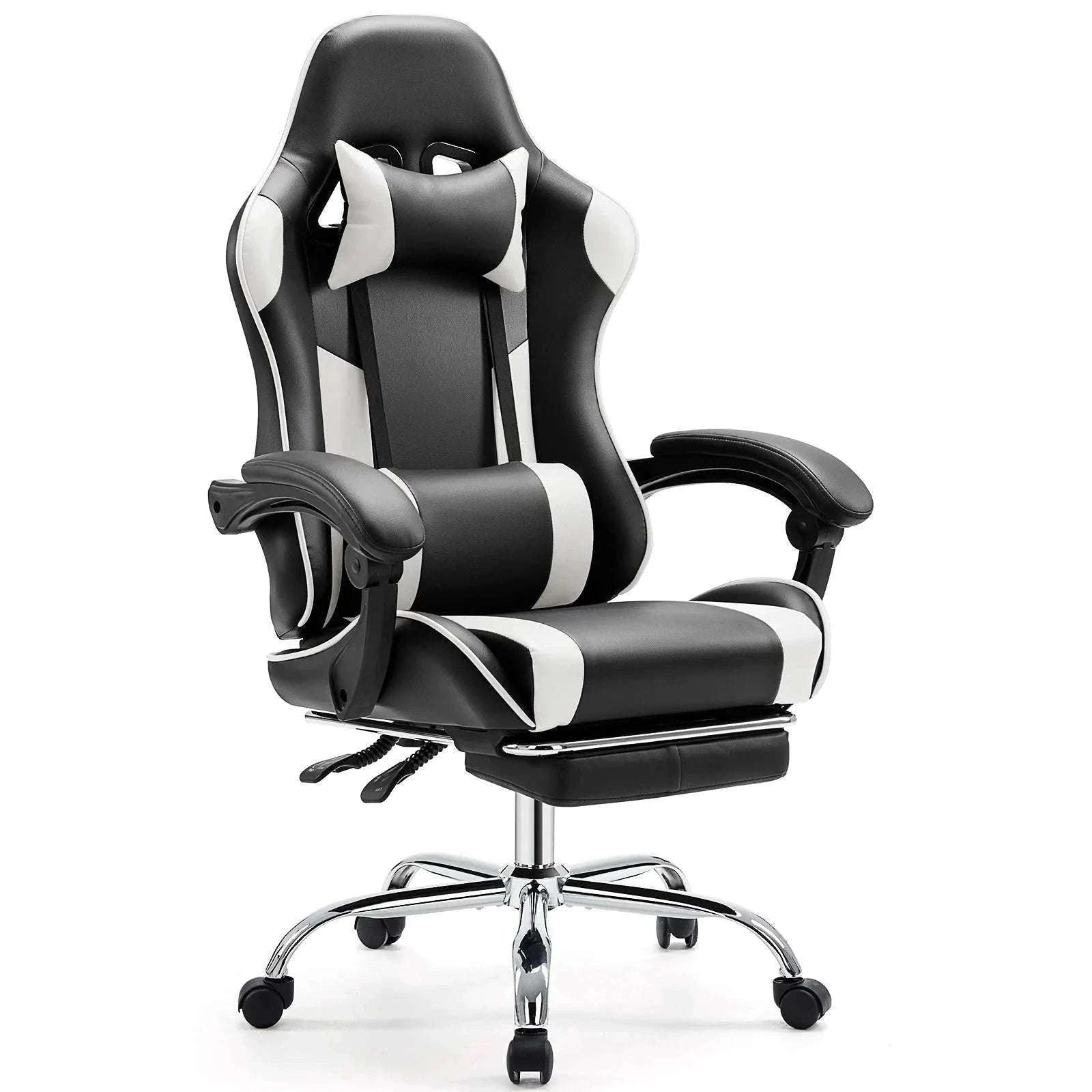 Ergonomic Racing Gaming Chair with Lumbar Support and Flip-Up Arms-Red / United States