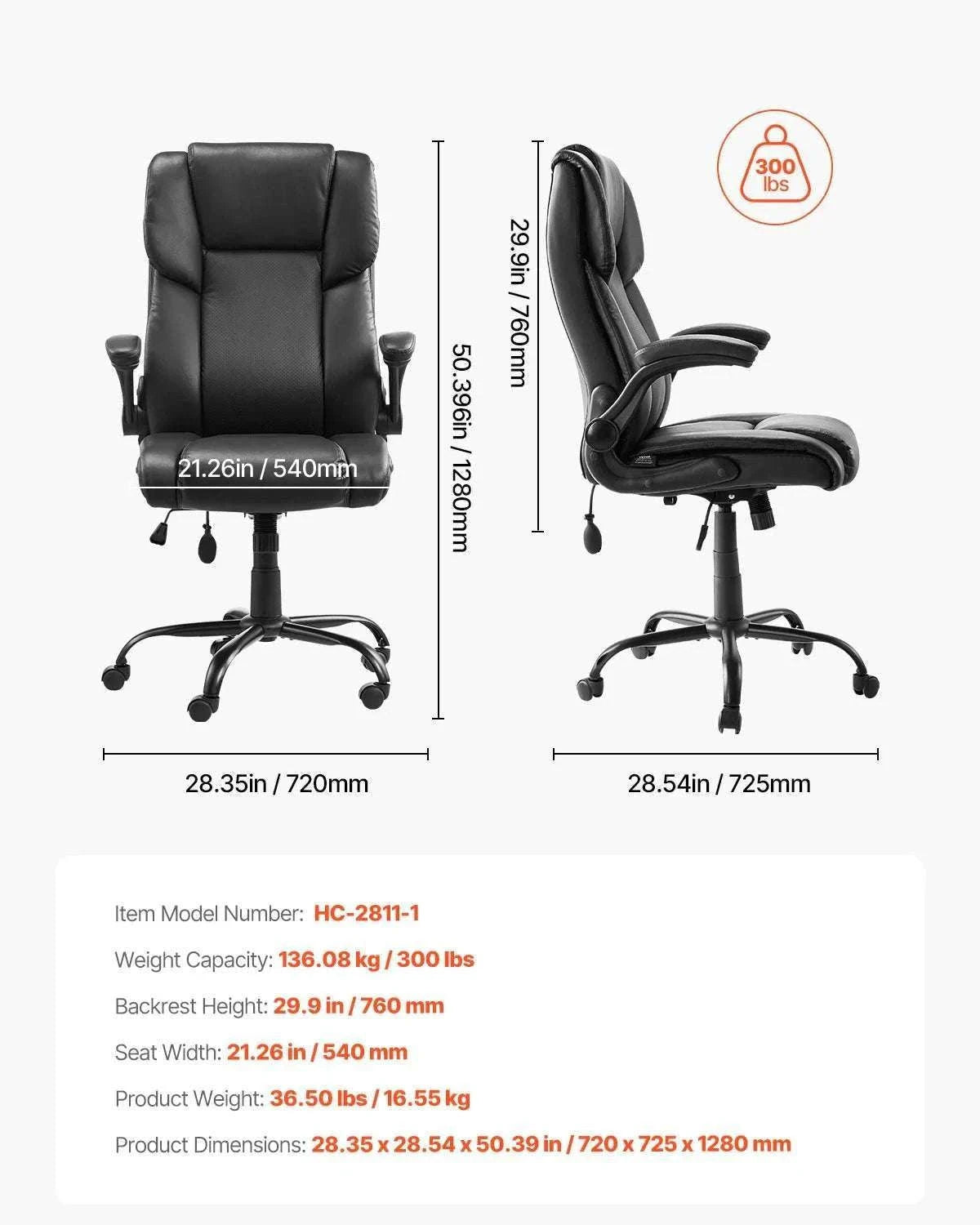 Ergonomic Reclining Office Chair with Footrest & 300lb Support-400lb Footrest Brown / United States