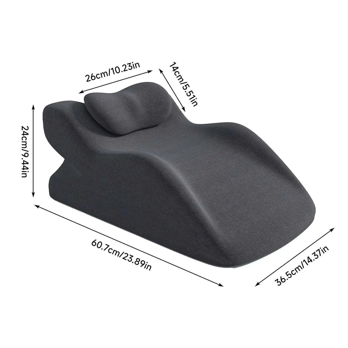 Ergonomic Wedge Pillow 30°/60° Adjustable Memory Foam Support-Light gray / france