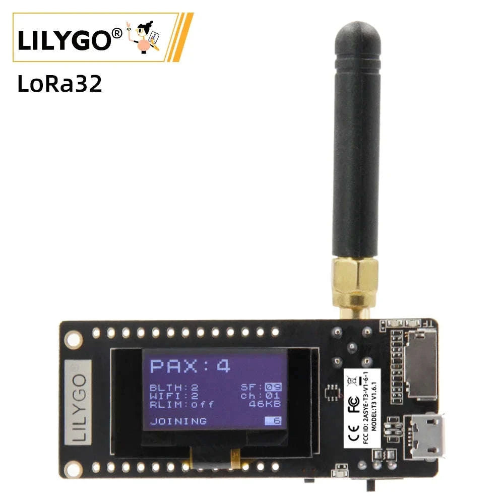 ESP32 LoRa32 V2.1 Module with OLED, WiFi, Bluetooth & SMA Antenna-SX1276 (915MHz) / United States / CH9102F