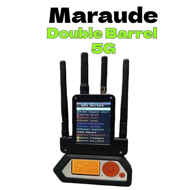 ESP32 Marauder 4-in-1 Module with Antenna, USB, GPS & Battery-5 c w