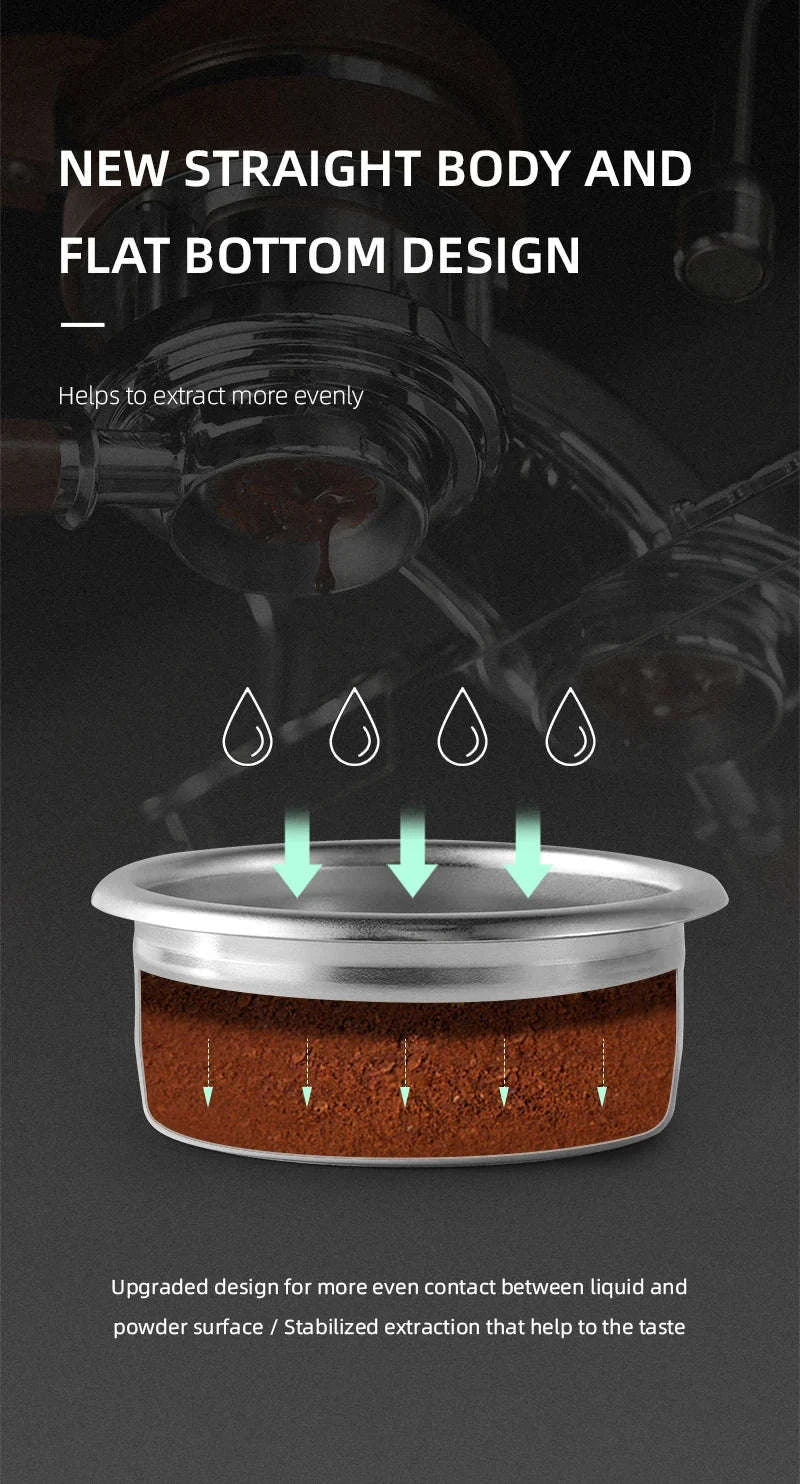 Espresso Filter Basket 15g Double-Layer Stainless Steel-58.5mm 15g / United States