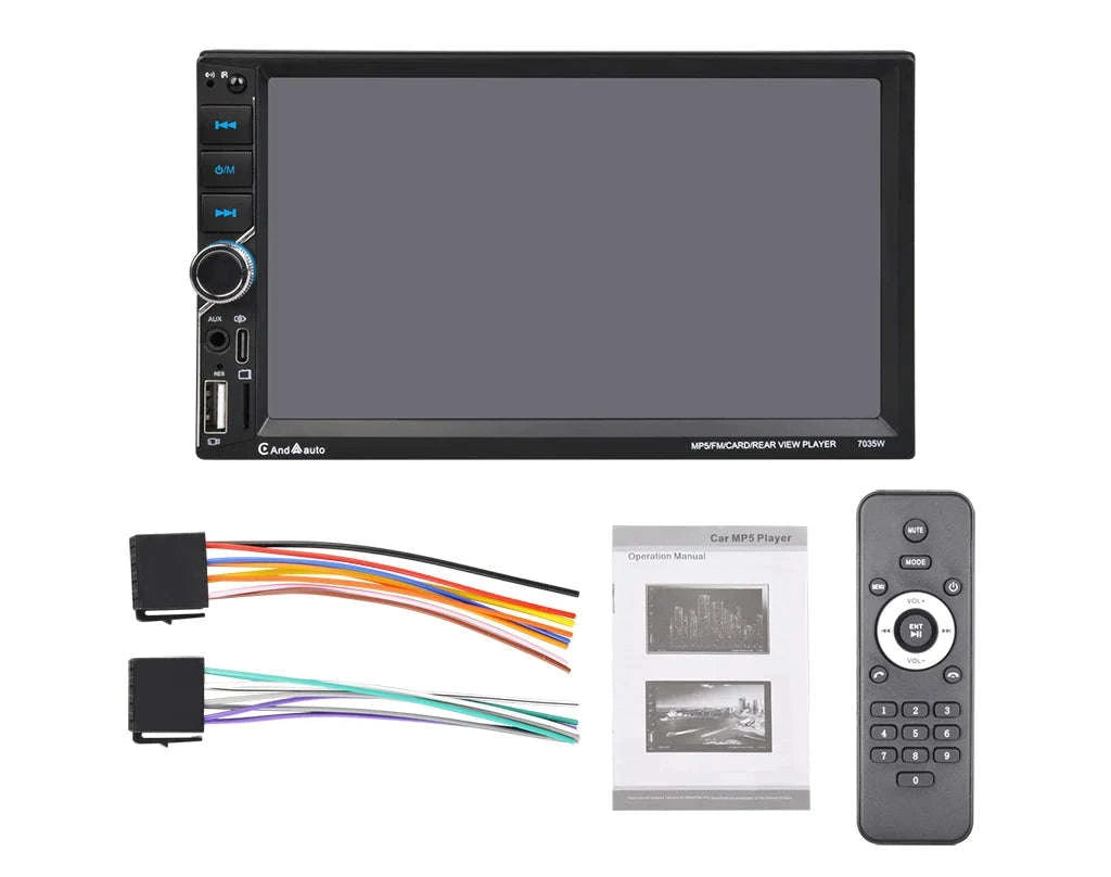 ESSGOO 7 Inch Car Radio with CarPlay & Android Auto-7 inch 12 LED Mic / UNITED KINGDOM