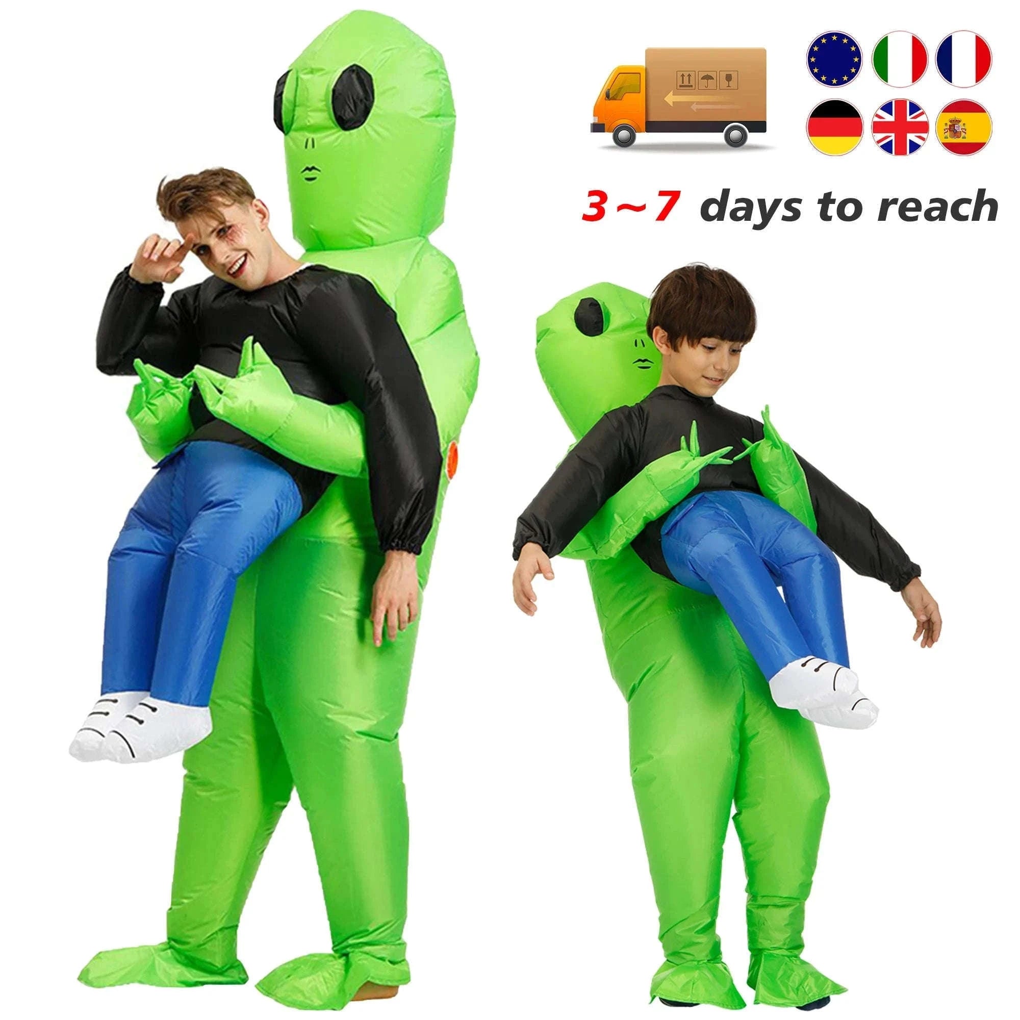 ET Alien Inflatable Costume for Adults and Kids-Adult Aliens / Review images