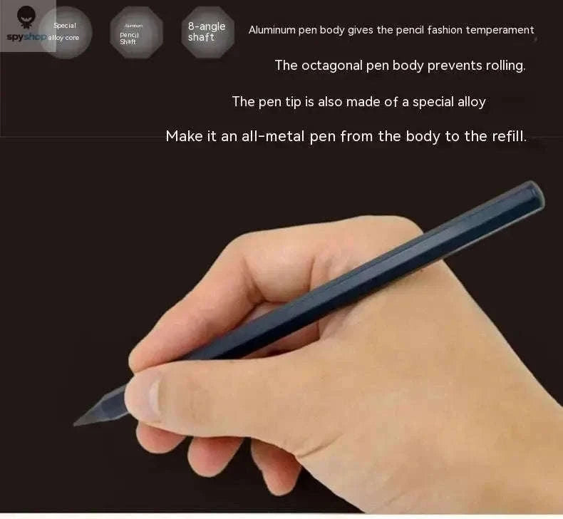 Eternal Metal Inkless Pen with Alloy Tip for Daily Writing-Brown