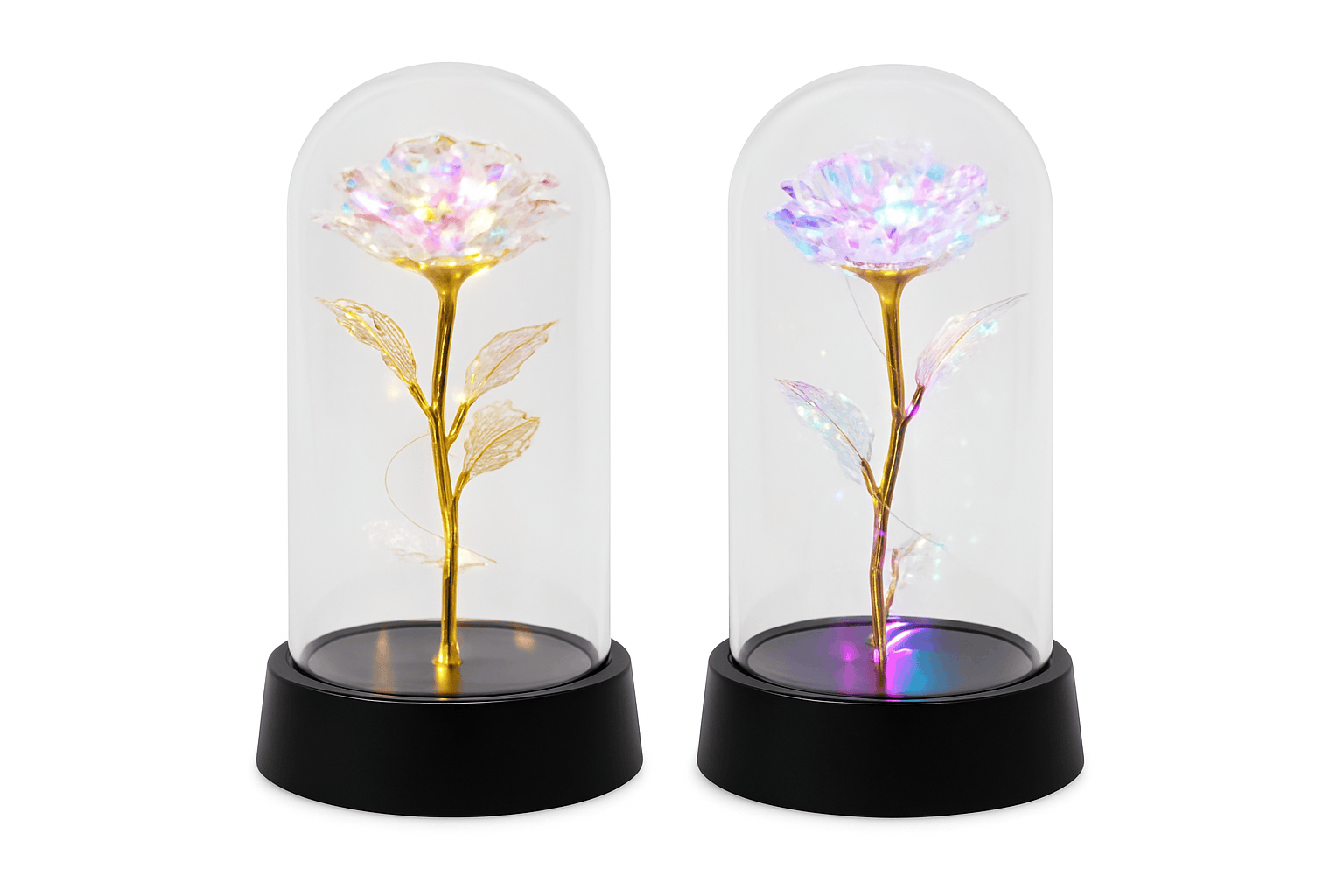 Eternal Rose LED Flower for Romantic Decor and Gifting-YellowColored light
