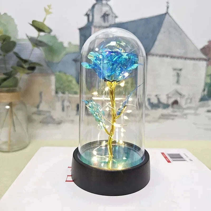 Eternal Rose LED Flower for Romantic Decor and Gifting-YellowColored light