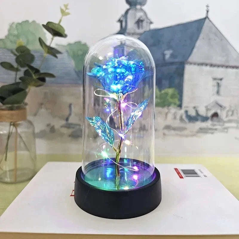 Eternal Rose LED Flower for Romantic Decor and Gifting-YellowColored light