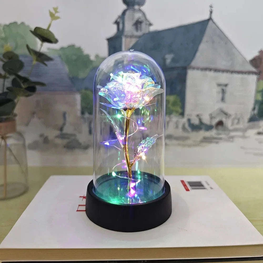 Eternal Rose LED Flower-YellowColored light