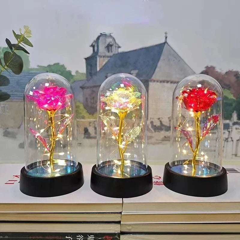 Eternal Rose LED Flower-YellowColored light