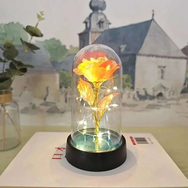 Eternal Rose LED Flower-YellowColored light