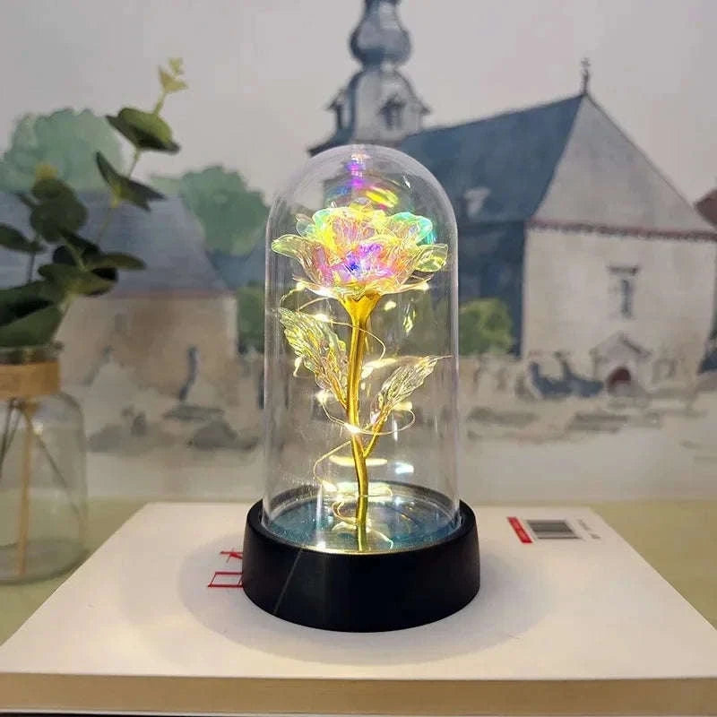 Eternal Rose LED Flower-YellowColored light