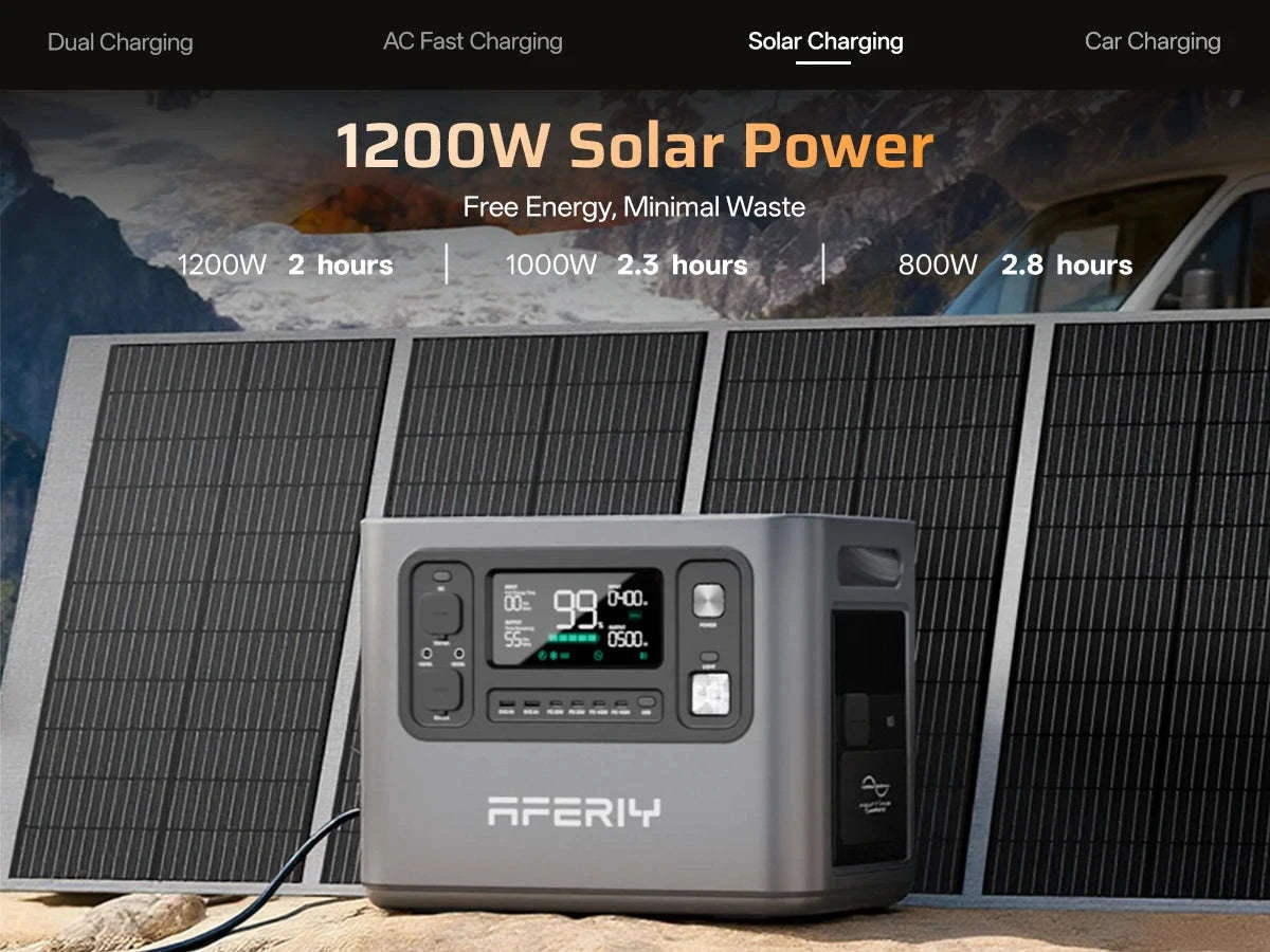 EU STOCK AFERIY P280 Portable Emergency Power Station 2800W 2048Wh LiFePO4 Solar Generator for Home Backup Outdoor Camping RV-AF-P280 / EU PLUG