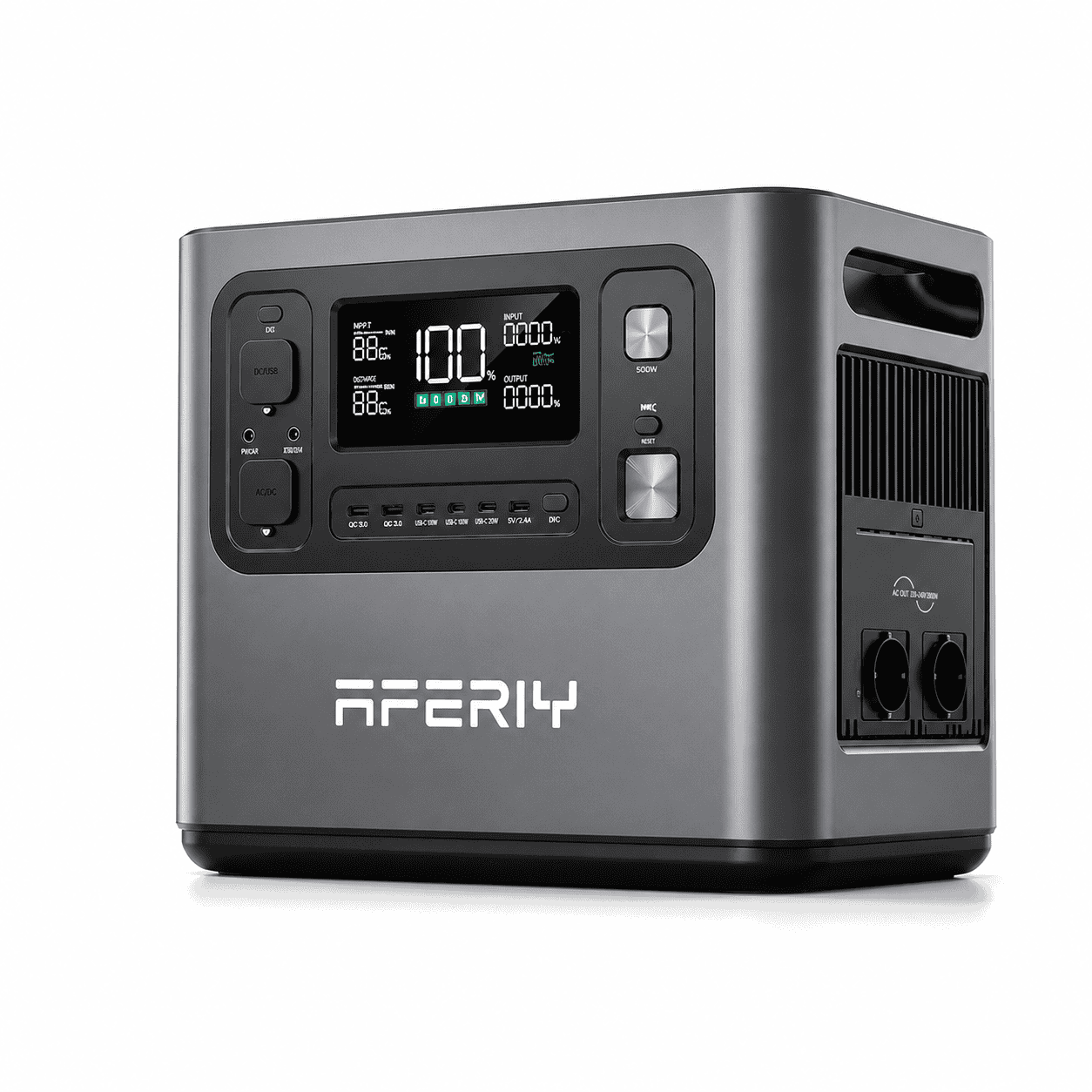 EU STOCK AFERIY P280 Portable Emergency Power Station 2800W 2048Wh LiFePO4 Solar Generator for Home Backup Outdoor Camping RV-AF-P280 / EU PLUG