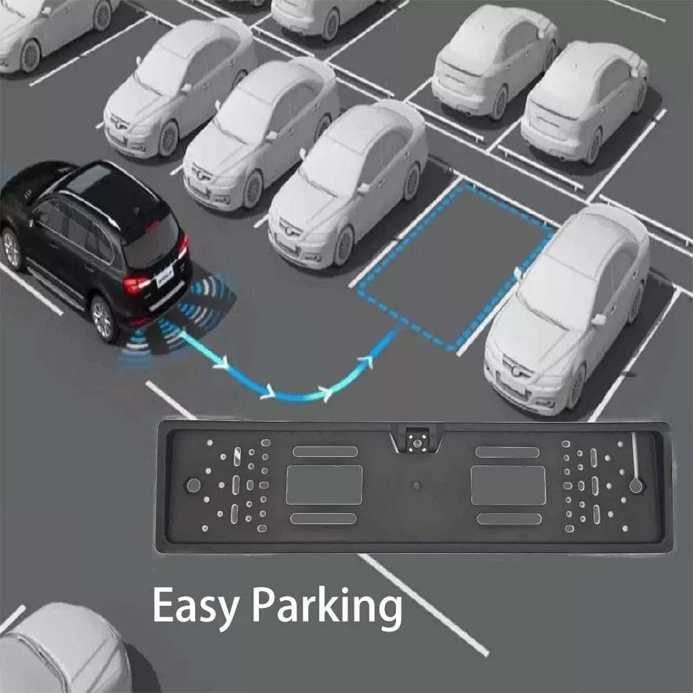 European License Plate Frame Backup Camera with Night Vision-4 LED