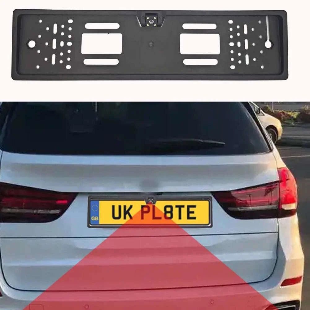 European License Plate Frame Backup Camera with Night Vision-4 LED