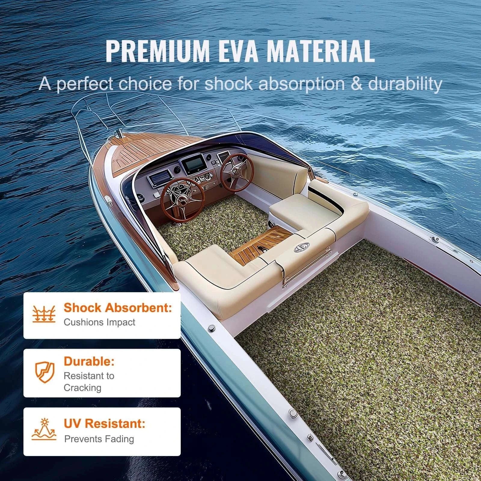 EVA Foam Boat Deck Flooring Non-Slip Self-Adhesive Marine Mat-Type 1 / france