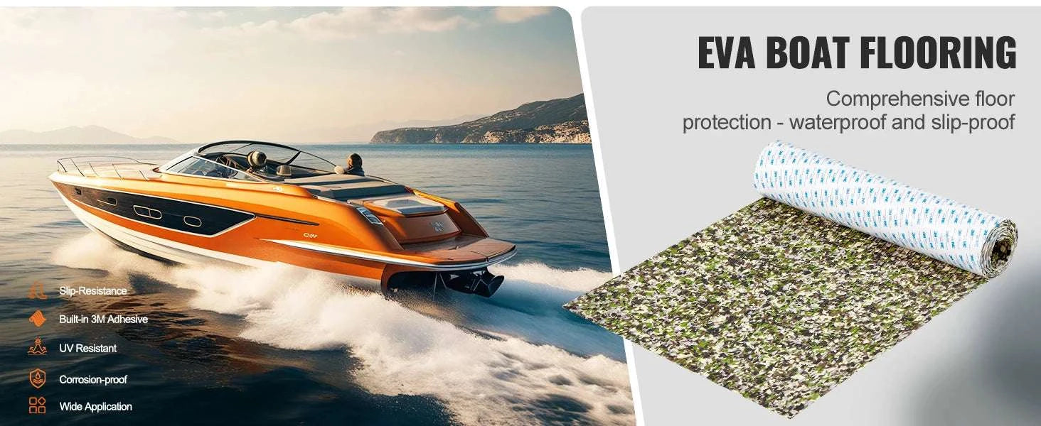 EVA Foam Boat Deck Flooring Non-Slip Self-Adhesive Marine Mat-Type 1 / france
