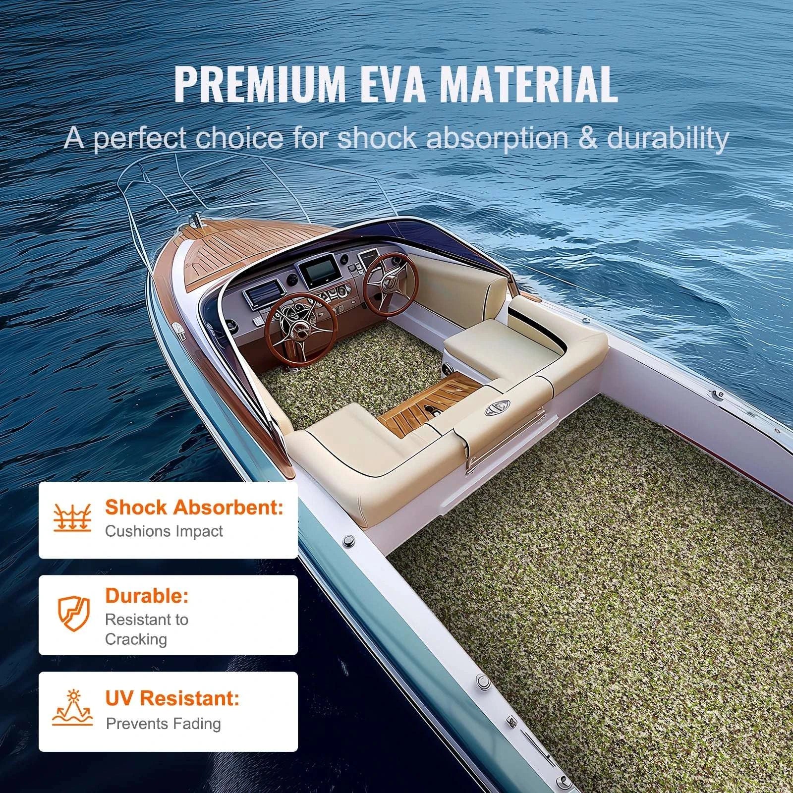 EVA Foam Boat Deck Flooring Non-Slip Self-Adhesive Marine Mat-Type 1 / france