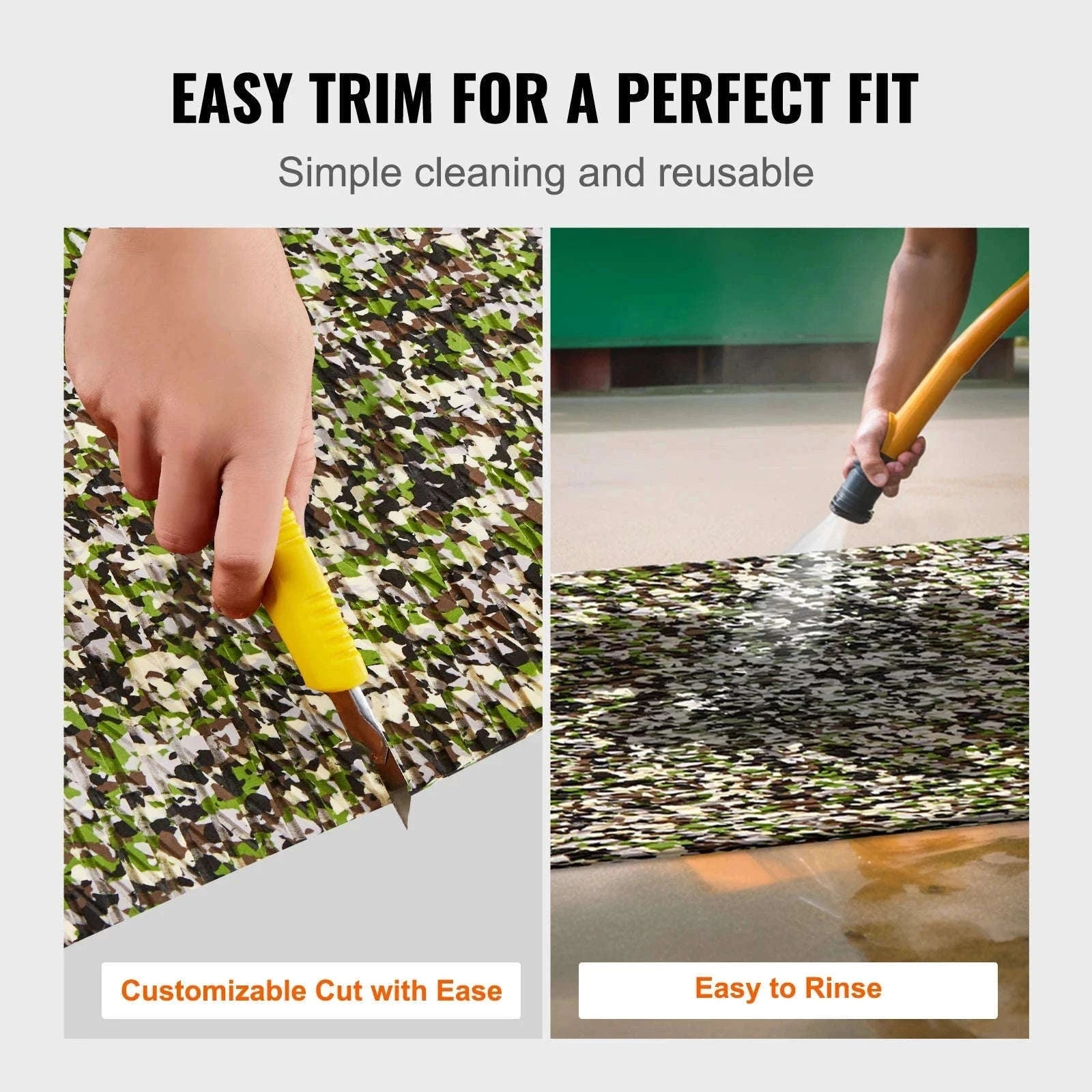 EVA Foam Boat Flooring Non-Slip Decking 31.1 sq.ft 2 Rolls-240x60x0.6CM / United States