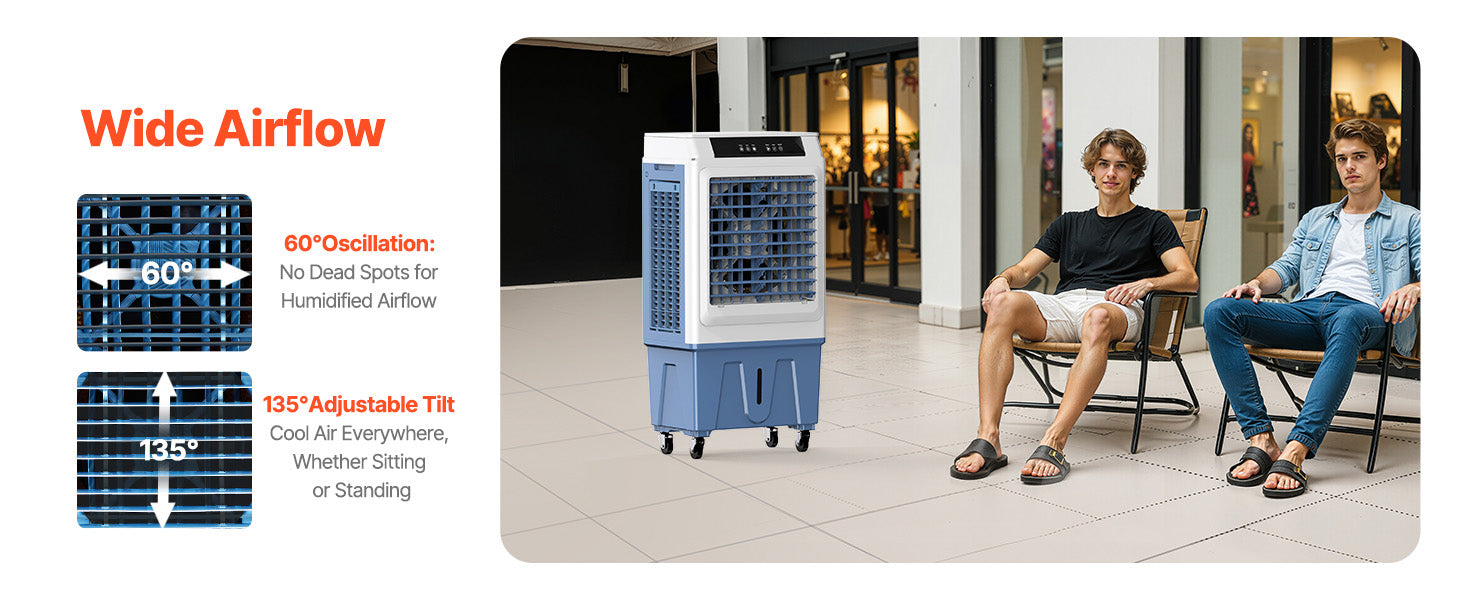 Evaporative Air Cooler 3100 CFM with 9 Gal Tank, Remote & Timer