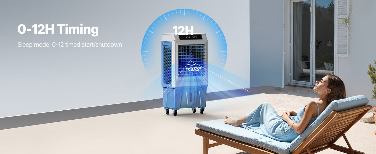 Evaporative Air Cooler 3100 CFM with 9 Gal Tank, Remote & Timer