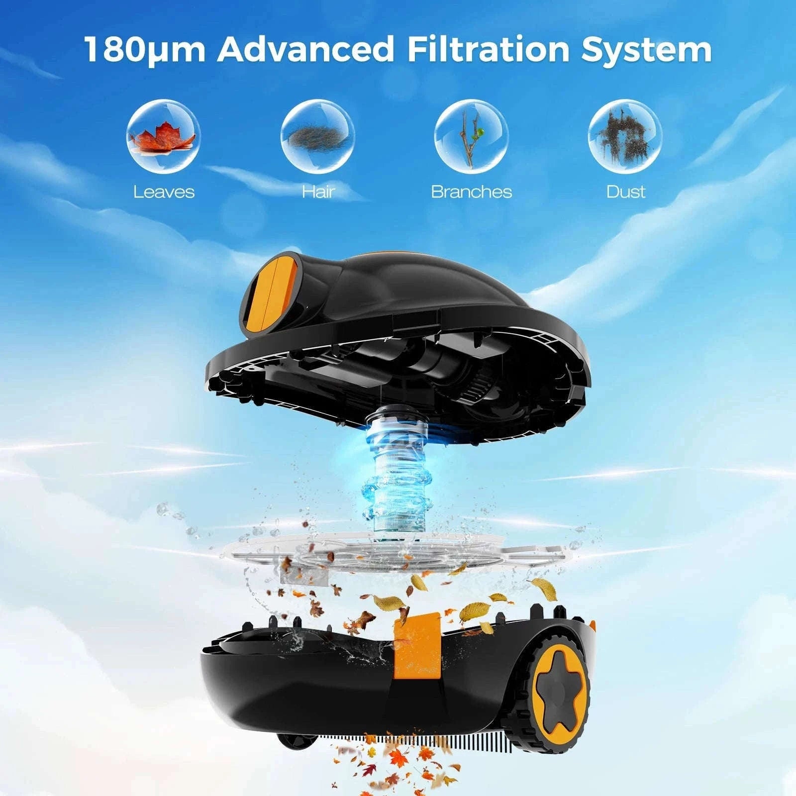 EVERCROSS BOT Y10 Pool Robot Floor Cleaner-Black / GERMANY