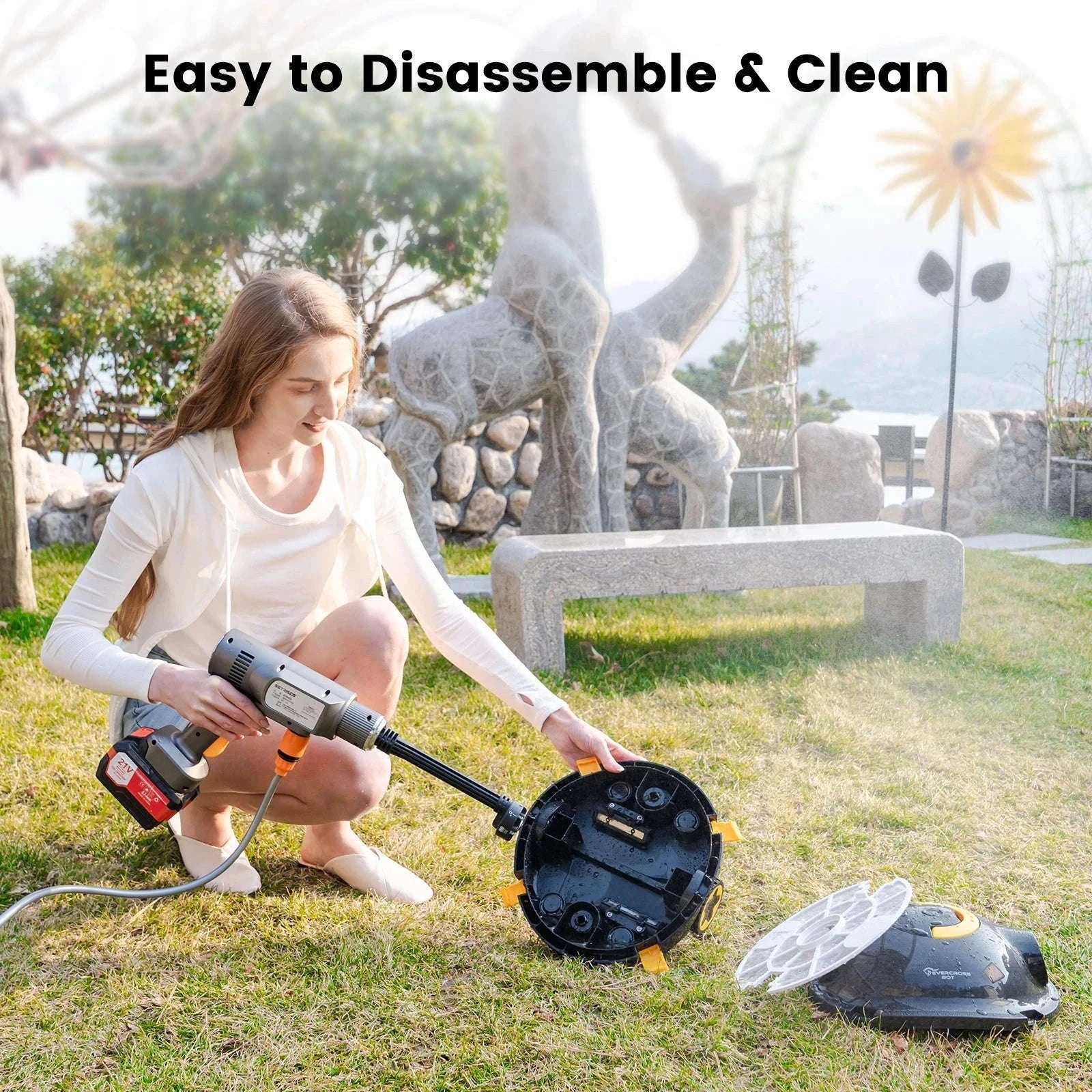 EVERCROSS BOT Y10 Pool Robot Floor Cleaner-Black / GERMANY
