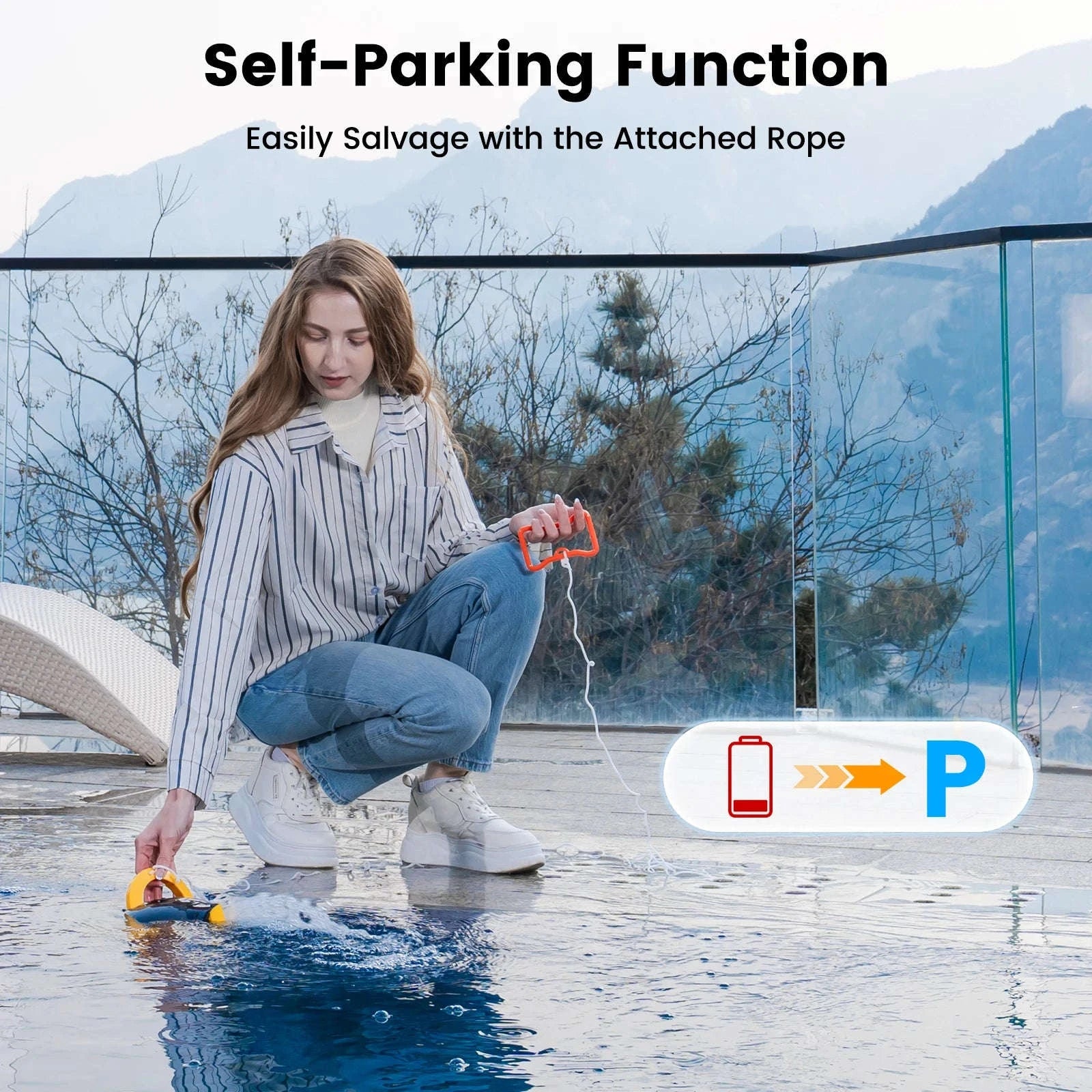 EVERCROSS BOT Y10 Pool Robot Floor Cleaner-Blue / GERMANY