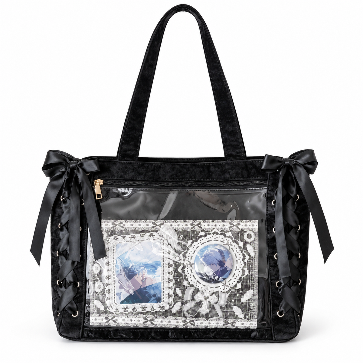 Clean white-background black itabag tote main image