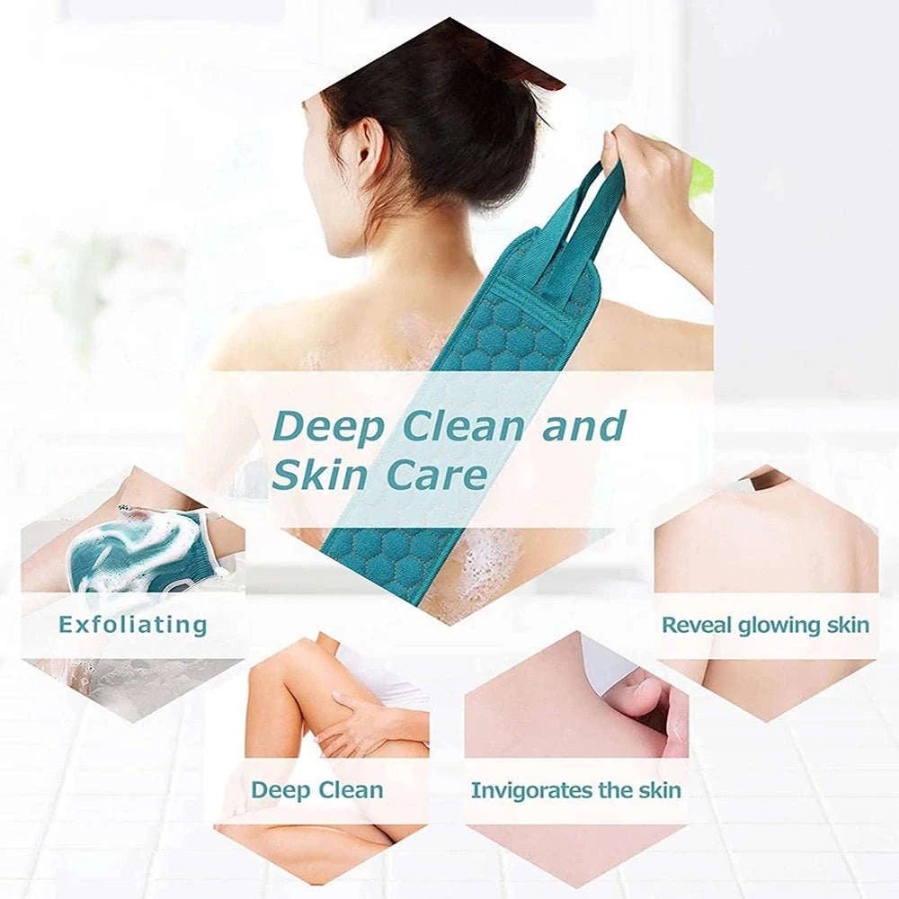 Exfoliating Body Scrubber Set-labeitiao-lanse