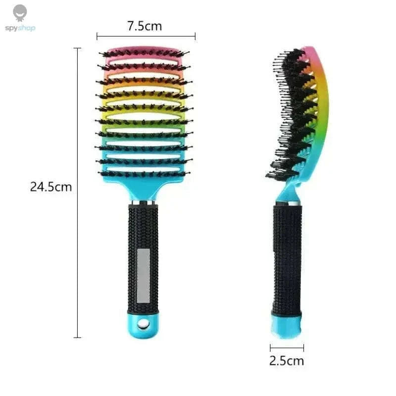 Exfoliating Hair Brush for Gentle Scalp Care and Detangling-Black-HuLQingJieZhua