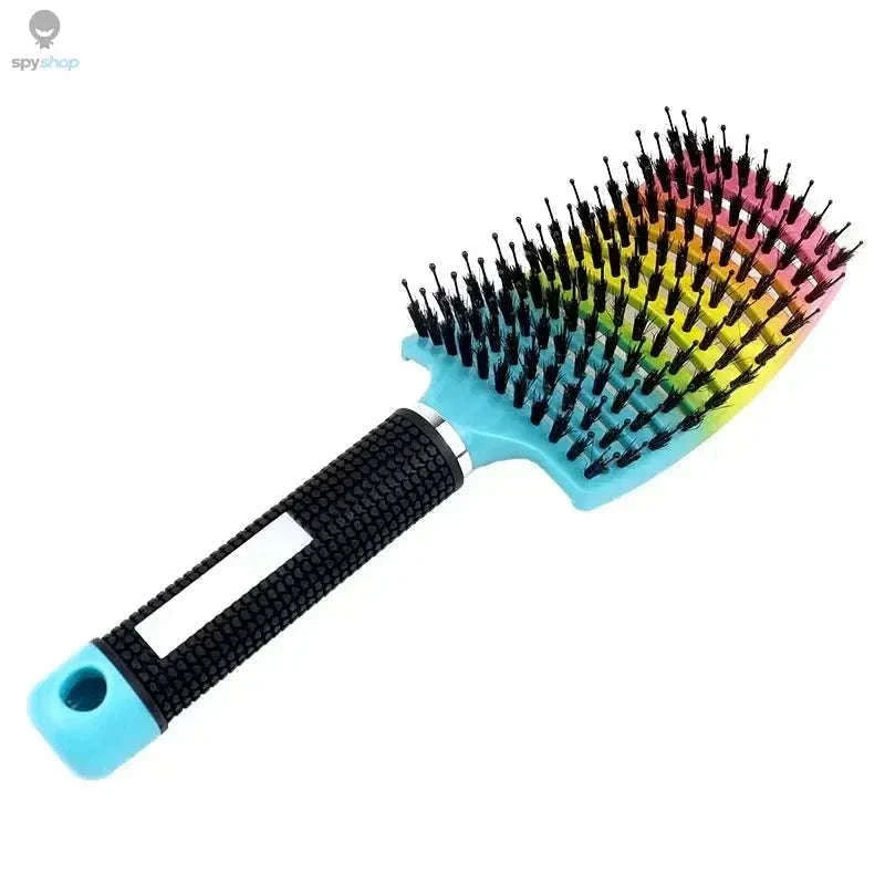Exfoliating Hair Brush for Gentle Scalp Care and Detangling-Black-HuLQingJieZhua
