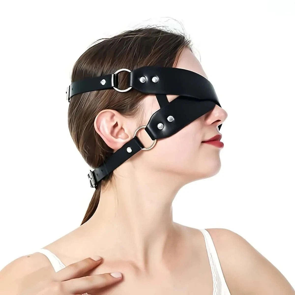 Exotic Leather Half Face Mask-9
