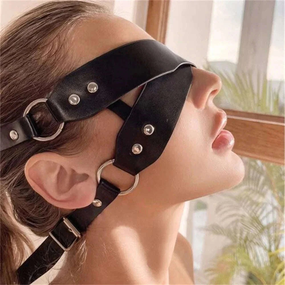 Exotic Leather Half Face Mask-9