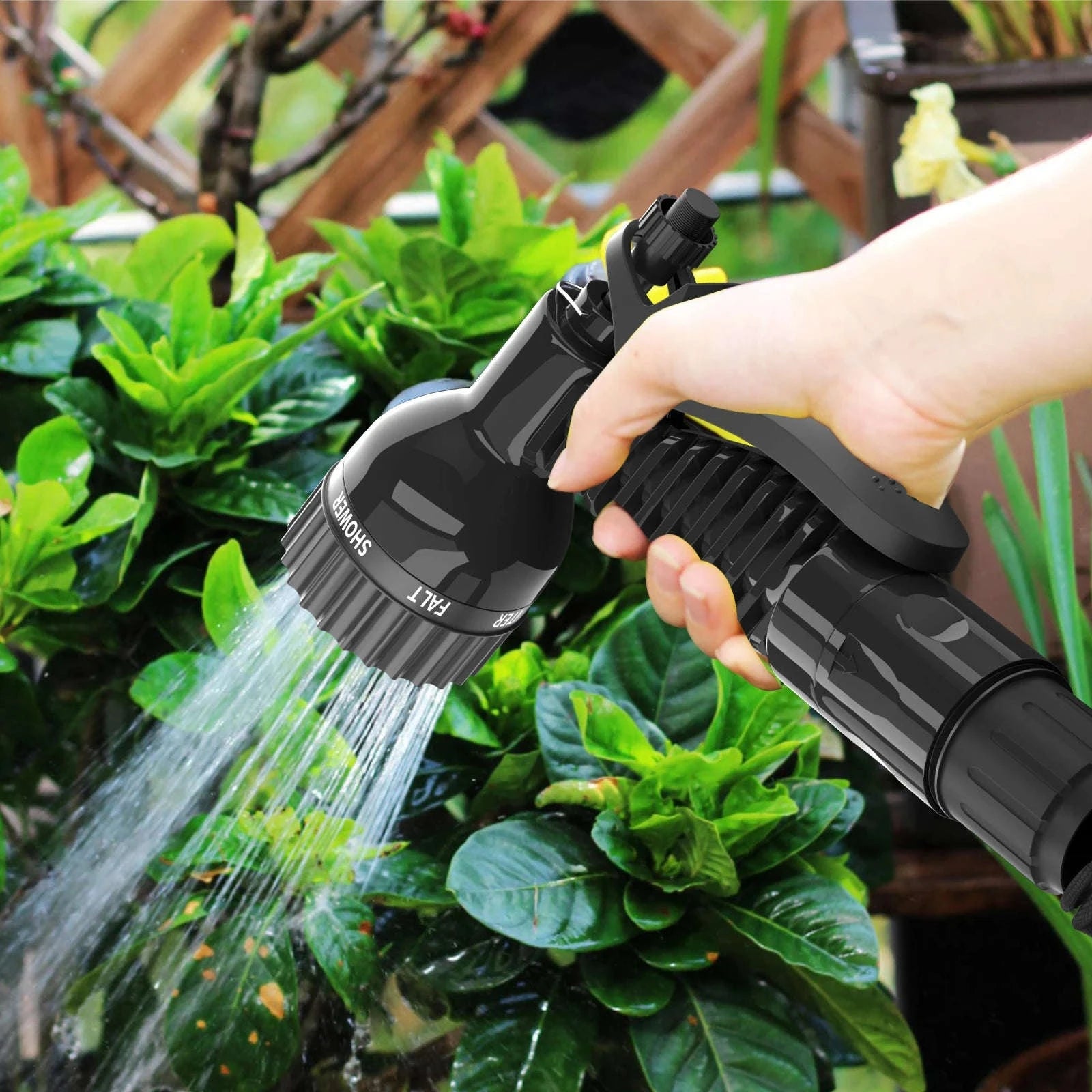 Expandable Garden Hose with 7‑Mode Spray Nozzle-Blue / 150ft / UNITED KINGDOM