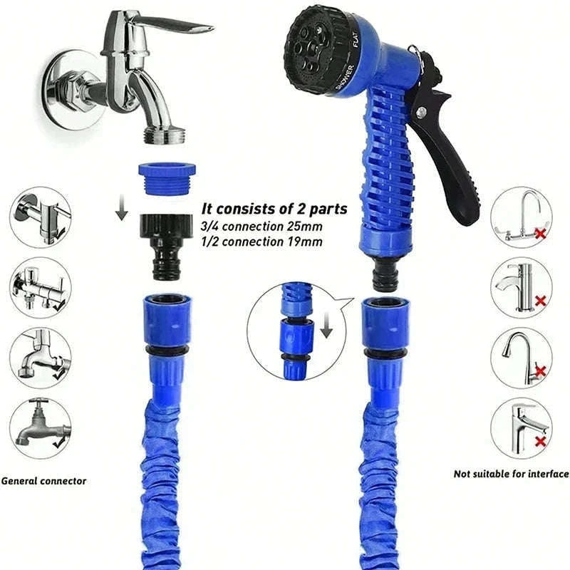 Expandable Magic Hose for Easier Home, Garden, and Car Care-Green / 25ft