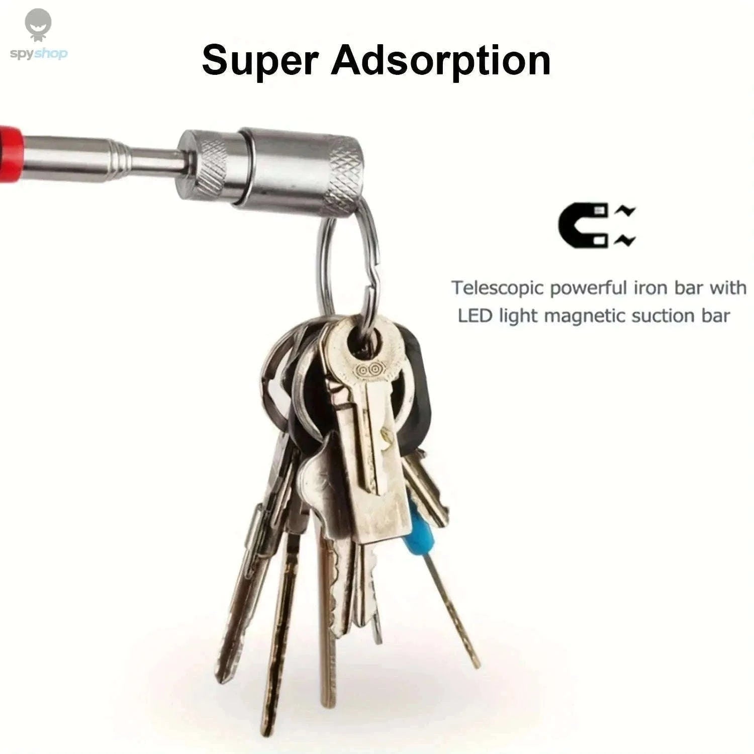 Extendable Magnetic Pick Up Tool with LED Torch-Magnetic Rod
