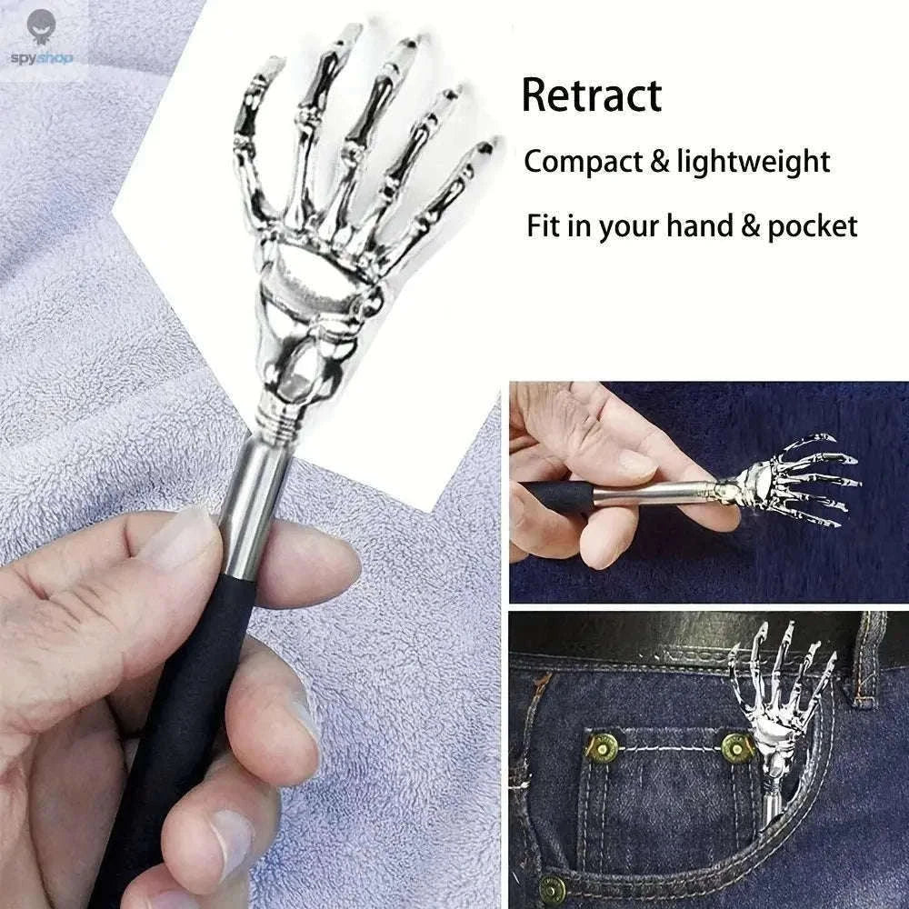 Extendable Stainless Steel Back Scratcher for Quick Relief-BALCK