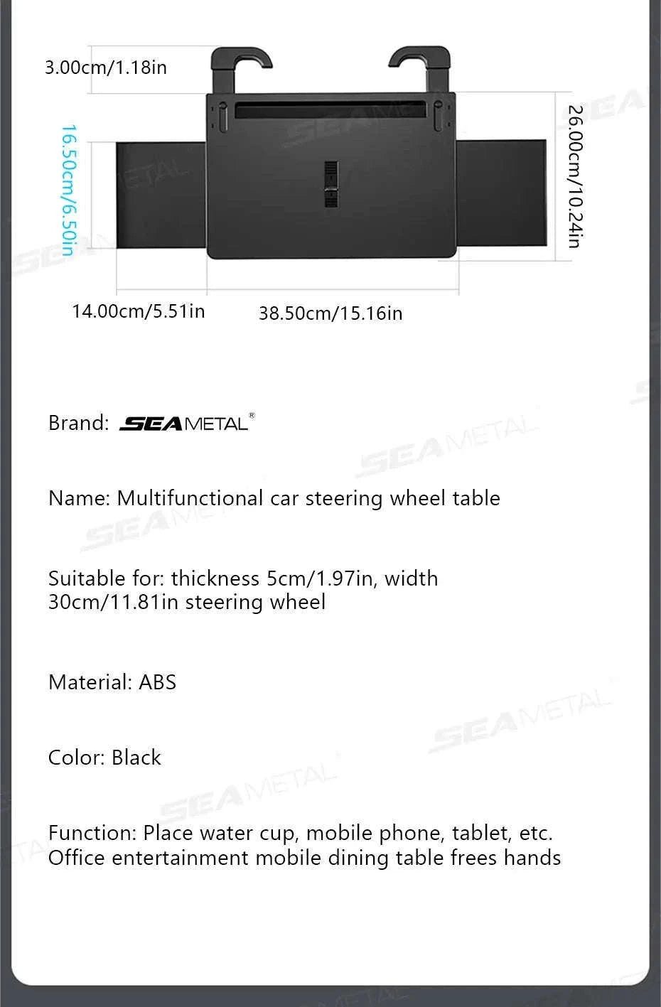 Extendable Steering Wheel Tray for Car-1pc