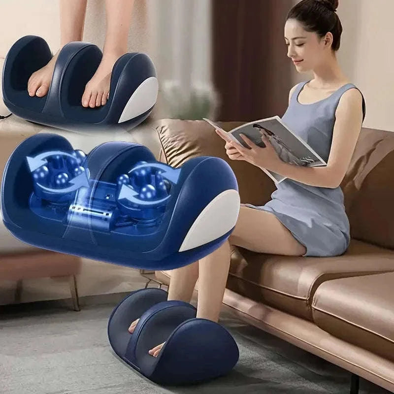 Extra Big Electric Foot Massager with Heat and Shiatsu Kneading-Foot Massager B / US Plug