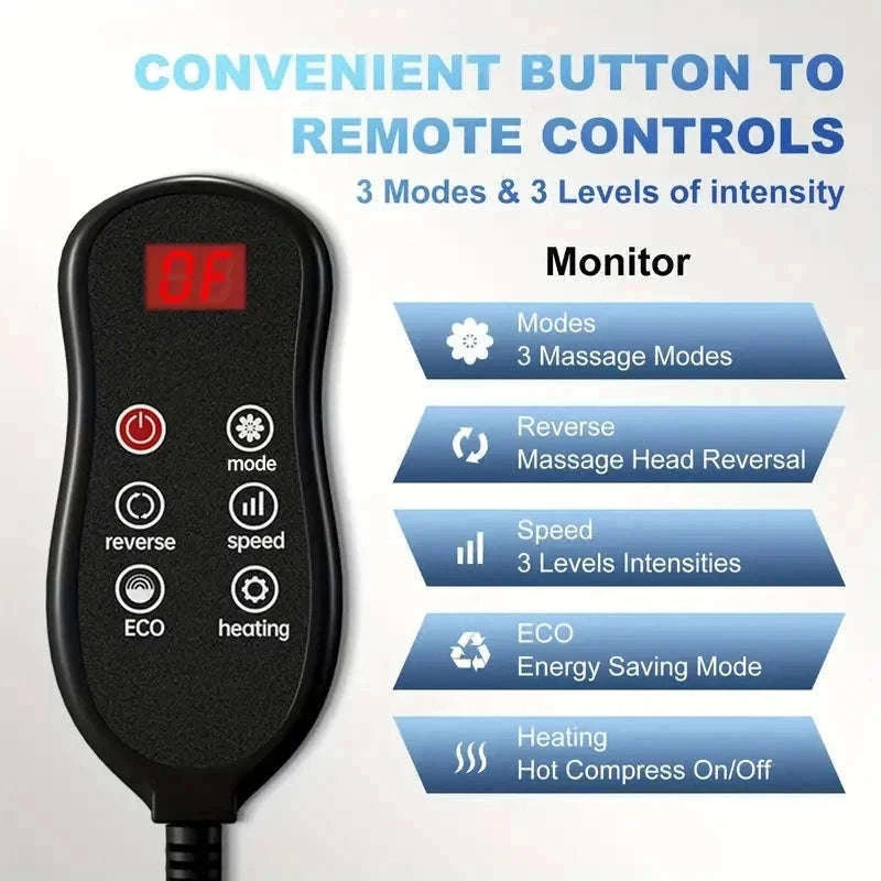 Extra Big Electric Foot Massager with Heat and Shiatsu Kneading-Foot Massager B / US Plug