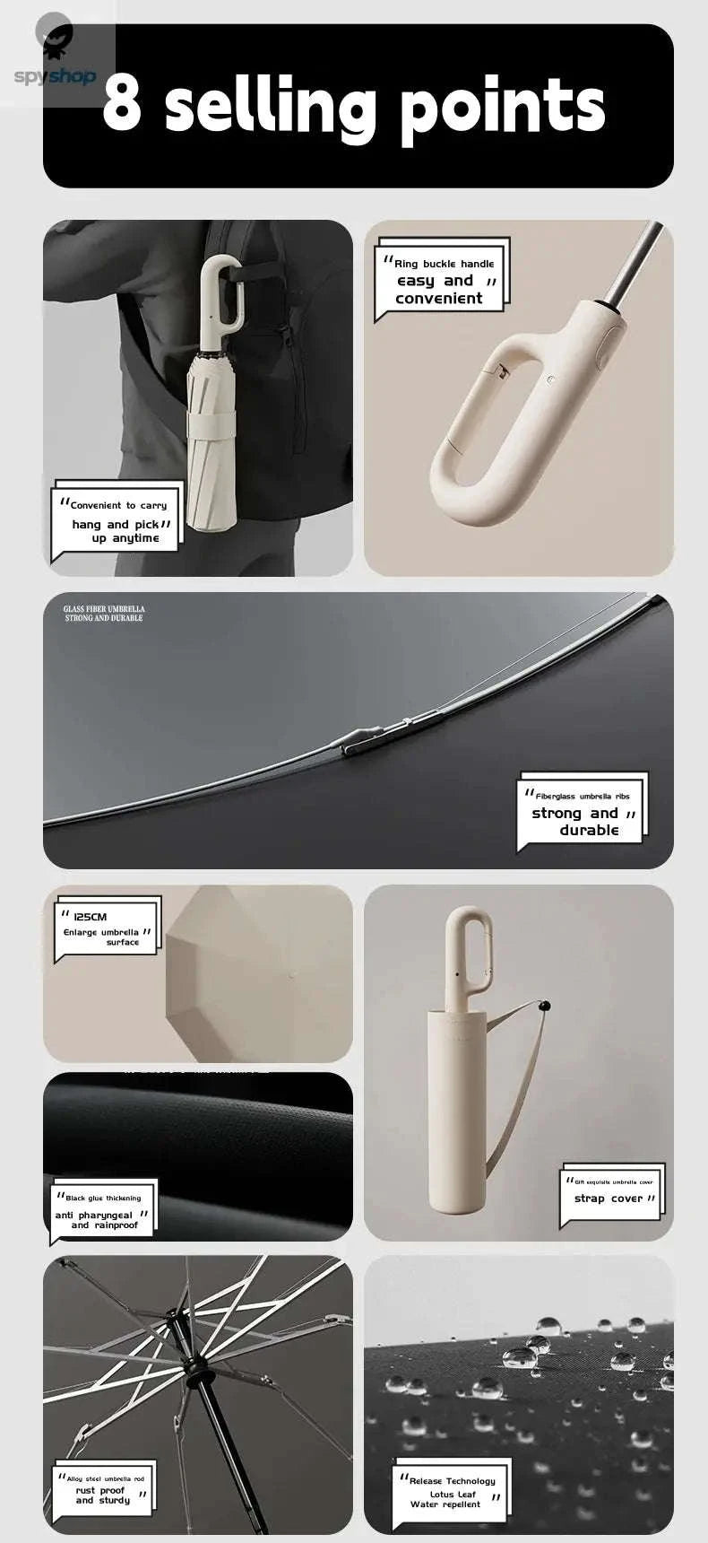 Extra-Large Windproof Umbrella – Wide Coverage, UV Protection, Automatic Open-Close-125Haze Blue