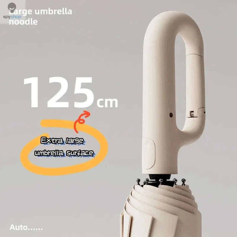 Extra-Large Windproof Umbrella – Wide Coverage, UV Protection, Automatic Open-Close-125Haze Blue